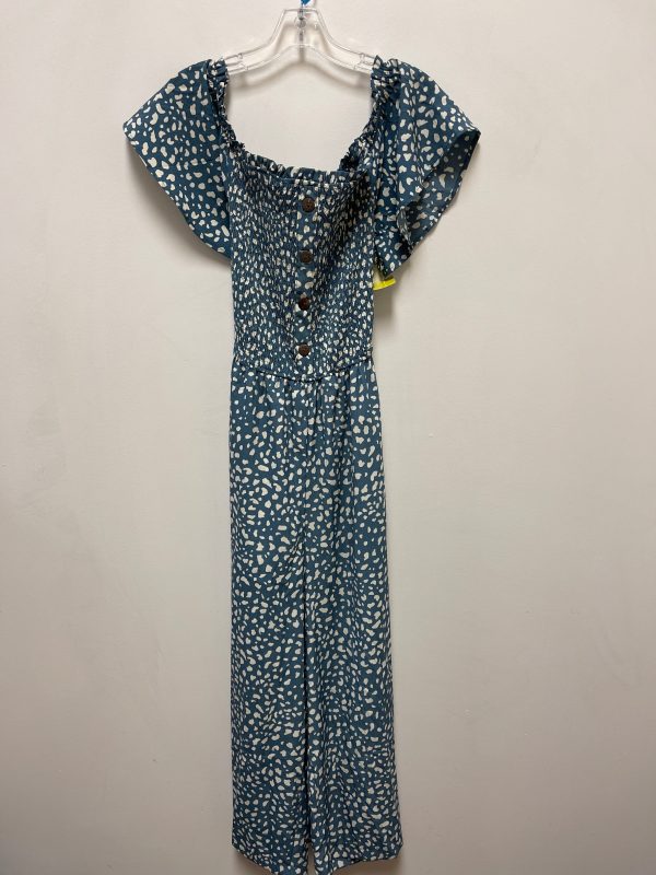 Jumpsuit By Oddi In Blue & Cream, Size: 1x Online now