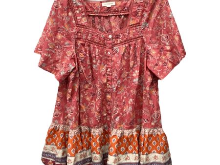 Tunic Short Sleeve By Beachlunchlounge In Paisley Print, Size: Xl Fashion