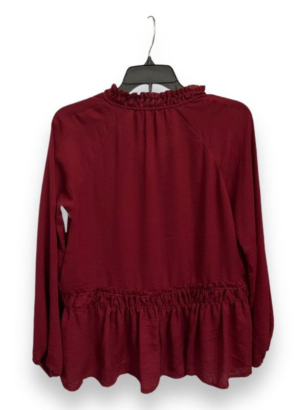 Blouse Long Sleeve By Loft In Red, Size: Xs For Sale