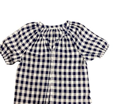 Top Short Sleeve By Beachlunchlounge In Plaid Pattern, Size: L Discount