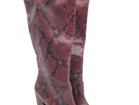 Boots Mid-calf Heels By Jennifer Lopez In Animal Print, Size: 6.5 Online Sale