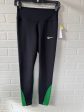 Athletic Leggings By Nike In Black & Green, Size: 4 Cheap