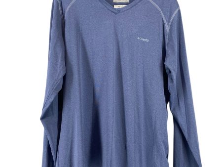 Athletic Top Long Sleeve Collar By Columbia In Blue, Size: L Cheap