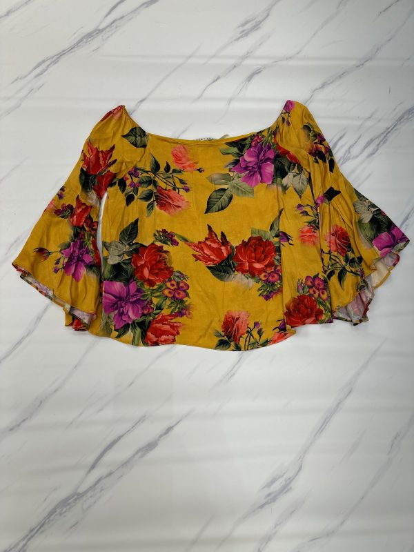 Top 3 4 Sleeve Designer By Alice + Olivia In Yellow, Size: M Cheap