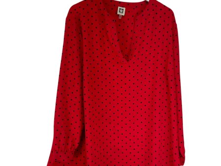 Top Long Sleeve By Anne Klein In Red, Size: 3x Hot on Sale