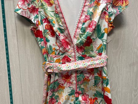 Romper By Adrianna Papell In Floral Print, Size: Xl Supply