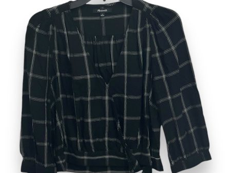 Top 3 4 Sleeve By Madewell In Plaid Pattern, Size: S For Sale