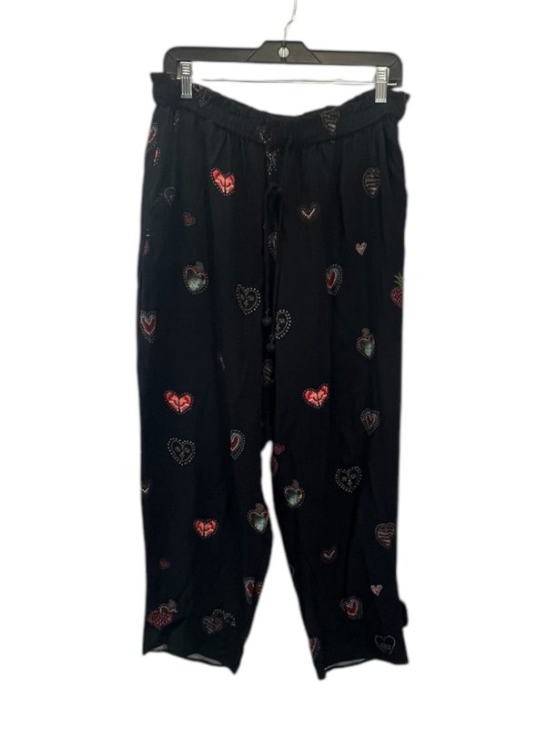 Pants Lounge By Farm Rio In Black & Blue, Size: Xl Online Hot Sale