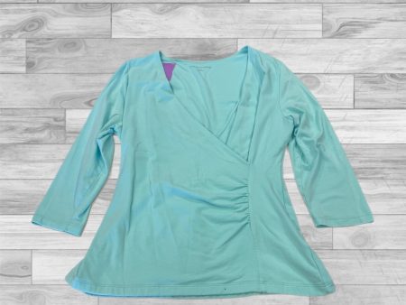 Top 3 4 Sleeve By Soft Surroundings In Blue, Size: L Fashion