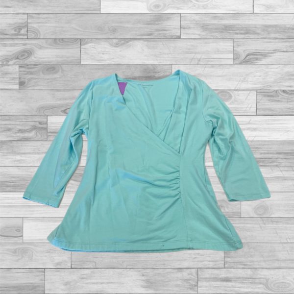 Top 3 4 Sleeve By Soft Surroundings In Blue, Size: L Fashion