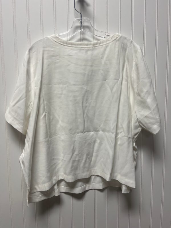 Top Short Sleeve Basic By Good American In White, Size: 2x Online Hot Sale