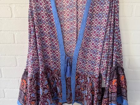 Cardigan By Free People In Blue & Pink, Size: Xs Supply