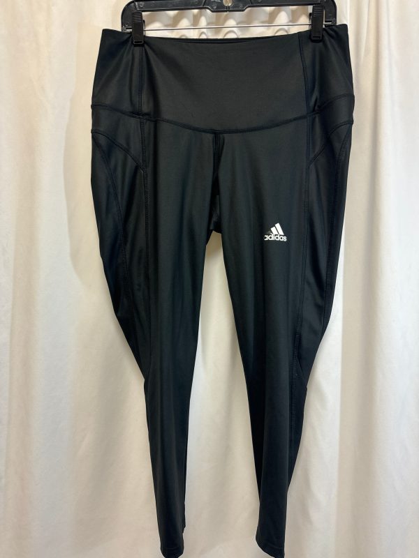 Athletic Leggings By Adidas In Black, Size: 1x Online