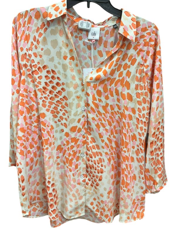 Blouse Long Sleeve By Cabi In Multi-colored, Size: M Fashion