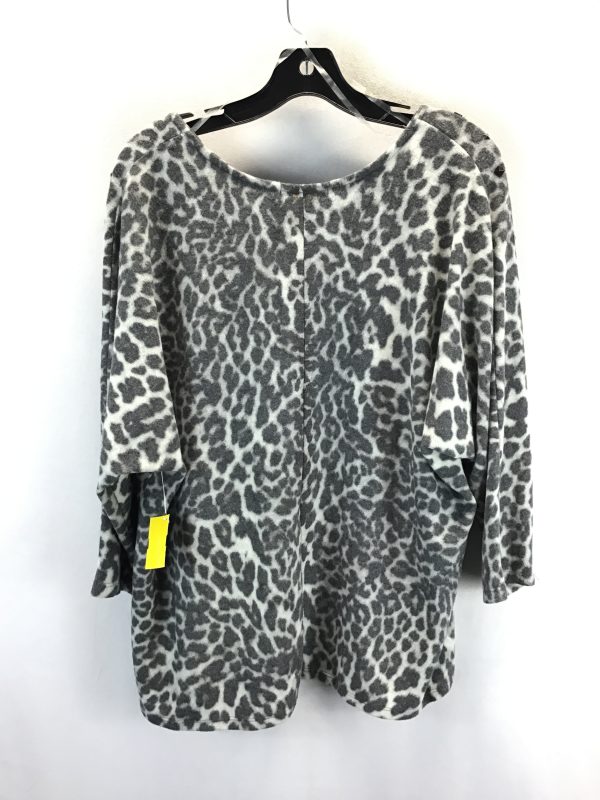 Top 3 4 Sleeve By Adrienne Vittadini In Animal Print, Size: 2x Hot on Sale