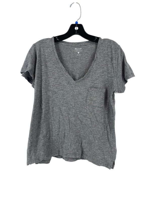 Top Short Sleeve Basic By Madewell In Grey, Size: M Online Sale