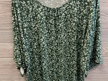 Top 3 4 Sleeve By Clothes Mentor In Green, Size: Xs Hot on Sale