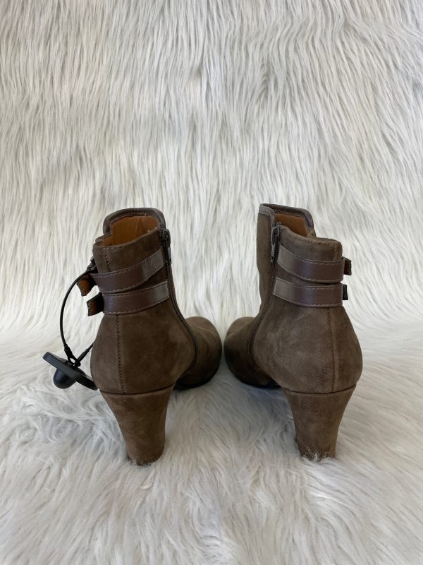 Boots Ankle Heels By Sofft In Brown, Size: 8.5 Sale