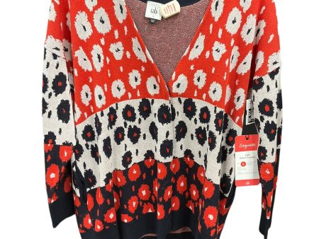 Sweater Cardigan By Cabi In Blue & Red & White, Size: S Sale