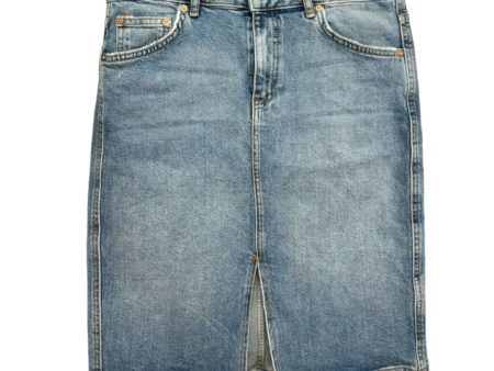 Classic Denim Pencil Skirt By Pilcro, Size 6 For Sale