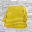 Top 3 4 Sleeve By Talbots In White & Yellow, Size: M Discount