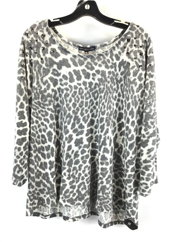 Top 3 4 Sleeve By Adrienne Vittadini In Animal Print, Size: 2x Hot on Sale