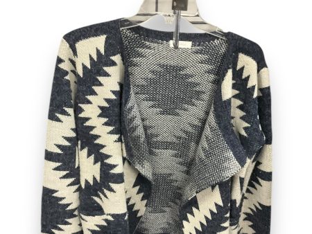 Sweater Cardigan By Clothes Mentor In Blue & White, Size: S Discount