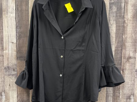 Top 3 4 Sleeve By Gretchen Scott In Black, Size: Xl Discount