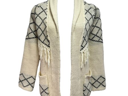 Sweater Cardigan By Line & Dot In Black & Cream, Size: L Online Sale