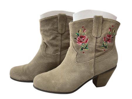 Boots Ankle Heels By Betsey Johnson In Tan, Size: 11 Hot on Sale