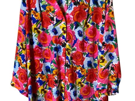 Blouse 3 4 Sleeve By Investments In Floral Print, Size: 3x Hot on Sale