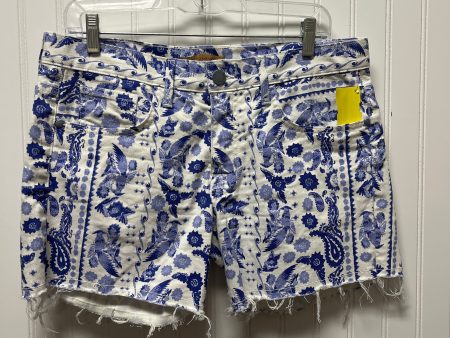 Shorts Designer By Rebecca Minkoff In Blue & White, Size: 8 Sale