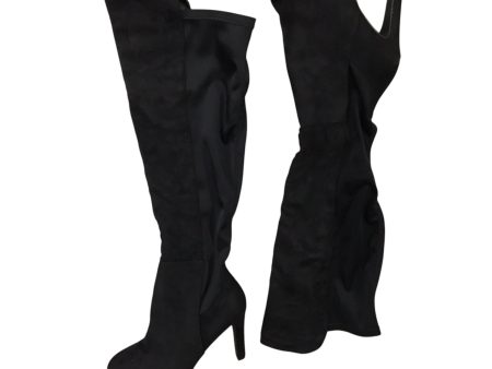 Boots Knee Heels By Fashion Nova In Black, Size: 11 Cheap