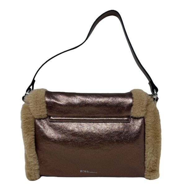 Faux Shearling Handbag By Bcbg, Size: Medium Discount