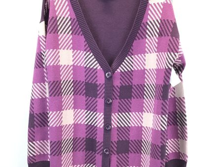 Sweater Cardigan By G By Giuliana In Purple, Size: L For Sale