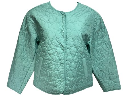 Heart Embroidered Jacket Puffer & Quilted By J. Crew In Green, Size: M Fashion