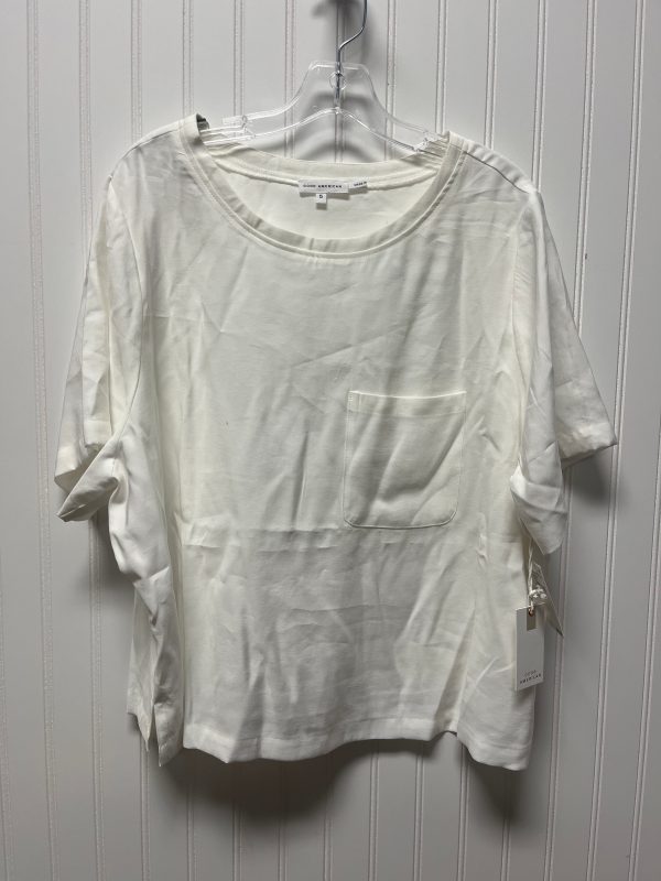 Top Short Sleeve Basic By Good American In White, Size: 2x Online Hot Sale